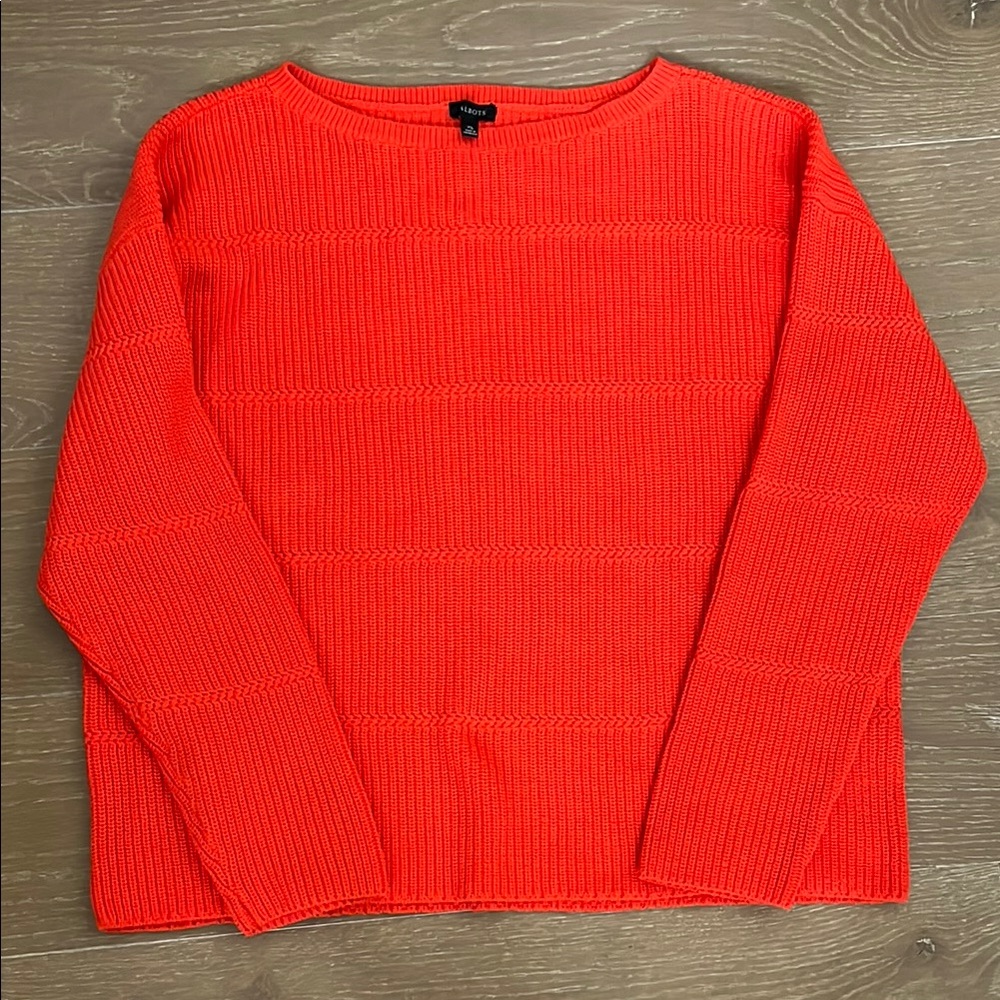 NWT Talbots Pima Cotton Orange Sweater size XL